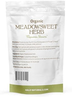 Organic Meadowsweet Herb Cut & Sifted, 4 Ounces (Filipendula ulmaria) USDA Certified | Resealable Pouch| Packaged in The USA (Pack of 1)