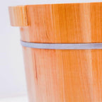Wooden Foot Basin, Solid Wood Foot Tub, Wooden Bucket Foot Bath with Massage, Pedicure Barrel for Foot Bath, Soak, Massage, Spa, Sauna,H 40cm (Color : 3, Size : Height 40cm)