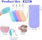 8 Pcs Exfoliating Mesh Soap Bag, Multicolor Soap Saver Pouch with Drawstring Reusable Bubble Soaps Scrubber Pouch Portable Body Cleaning Tool for Shower Body Facial Cleaning
