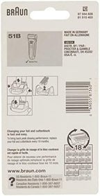Braun Series 5 Old Generation Electric Shaver Replacement Head - 51B - Compatible with Waterflex Electric Razor WF2s