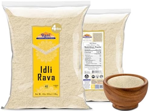Rani Idly Rava (Parboiled Cream of Rice) 64oz (4lbs) 1.81kg ~ All Natural | Vegan | Gluten Friendly | NON-GMO | Indian Origin
