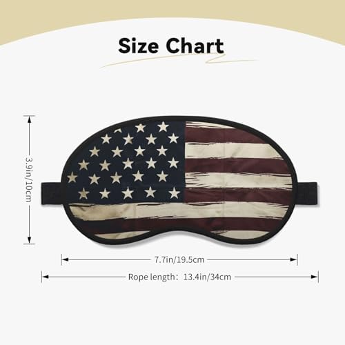American Flag Sleep Mask for Side Sleeper Blackout Eye Masks for Women Men Blindfold Mask Side Sleeper Eye Cover for Sleeping Nap Blackout Eye Shade Cover for Travel