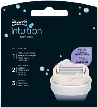Wilkinson Sword Intuition Dry Skin Razor Blades for Women, Pack of 3