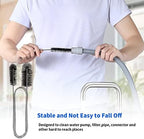 10PCS Flexible Drain Brush Straw Cleaner Brush Set,Pipe Cleaners Brush,61Inch Stainless Steel Double-Ended Hose Brush 8.2Inch Nylon Long CPAP Tube Cleaning Brush for Home Kitchen Sink Plumbing