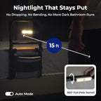 C1 Fold Pro Bed Rails for Elderly Adults Safety - Sensor Light & Storage Pocket, 180° One-Hand Folding Bed Side Rails, Sturdy up to 350 Lbs, Adjustable Height Fit King Queen Full Twin