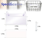 ELEMGULY Basket Label Holders, 40PCS Plastic Basket Label Clips with Easy Button Lock Design, Wire Shelf Label Holder Wire Rack Display Holder Price Sign for Home Market (40pcs Label Paper Included)