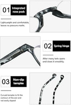 Tortoiseshell Half Frame Reading Glasses Blue Light Blocking for Men Women with Spring Hinge Computer Readers