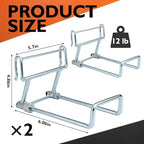 2 Pcs Commercial Ladder Hook Attachment for Utility Carts Stainless Steel Ladder Hanging Hooks for Storage, Utility Cart Accessories