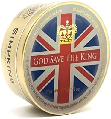 Coronation King Charles Simpkins Mixed Fruit Tin 175g | King Charles III - Pack of 2 (God Save The King) in Premier Life Store box