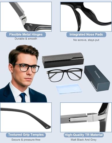 Progressive Multifocal Reading Glasses Photochromic Transition Anti Blue Light UV400 TR90 Indoor Outdoor