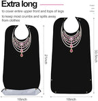 SATINIOR 6 Pieces Adult Bibs for Women Washable Reusable Clothing Protector with Crumb Catcher Beautiful Pattern Bibs