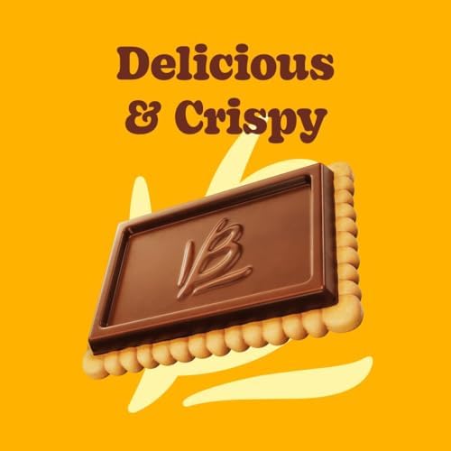 Bauducco Choco Biscuit Cookies – Crispy Chocolate-Covered Biscuits, Individually Wrapped for Snacking, Dessert, and Lunch Boxes, 25.3 oz (Pack of 40)