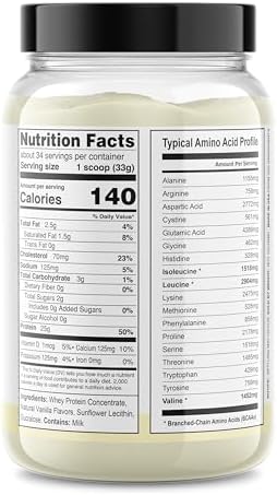 It's Just! - 100% Whey Protein Concentrate, Made in USA, Premium WPC-80, Natural Vanilla Flavor (2.5 Pound, Vanilla)
