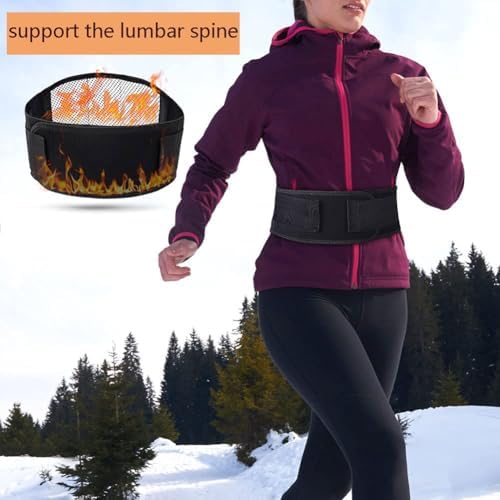 XGOPTS Self Heating Back Brace Support Lower Pain Back Supports Brace Belt Magnetic Heated Back Brace Waist Supports Belt Breathable Lumbar Support Belts Warmer Pain Relief Waist Heating Belts