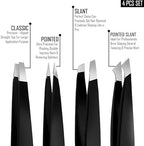 Promax Care Tweezers Set - Professional Stainless Steel Tweezers for Women Facial Hair, Lash Tweezers, Beauty Tools Accessories, Great Precision for Splinter and Ingrown Hair Removal