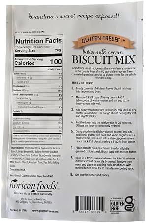 Glutenfreeee Gluten Free Buttermilk Cream Biscuit Mix, 16 Ounce - Delicious, Breakthrough Recipe, Just Like Grandma’s but No Gluten, Easy to Bake, Homemade Flavor, Non-GMO, Celiac Friendly