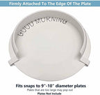 Food Plate Clip-On Guard, Reusable Scooping Food Spill Prevention Eating Aid for Elderly, Parkinson Patients, Bedridden, Disabled