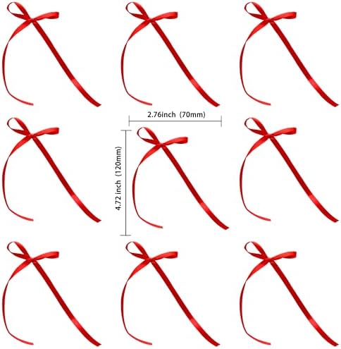 Gyufise 30Pcs Bowknot Cake Toppers Bow Cake Decorations Picks Baby Shower Cake Decorations for Birthday Wedding Party Wedding Anniversary Party Supplies Red