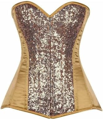 Daisy corsets Women's Gold Sequin Steel Boned Corset