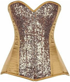 Daisy corsets Women's Gold Sequin Steel Boned Corset