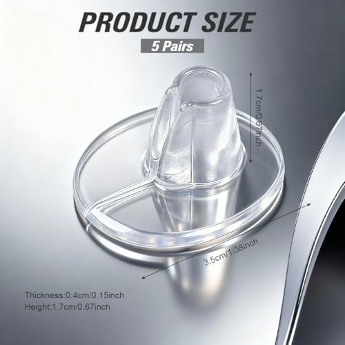 5 Pairs Clear Silicone Gel Sandal Thong Toe Protectors Non-Slip Self Adhesive Flip-Flops Toes Guards Separator Inserts Cushions Forefoot Pads Insoles (Style A)