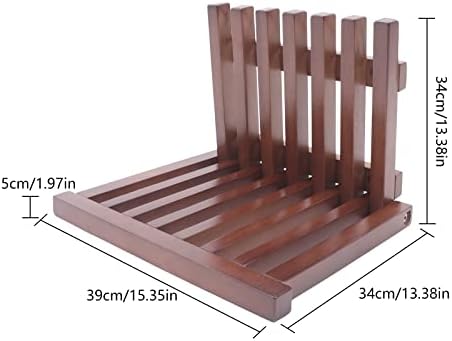 Shower Seat Bench Wall-Mounted Stool Chair with Folding Design, Bath Stool for Inside Shower, Entryway Solid Wood Shoe Changing Seat for Adults