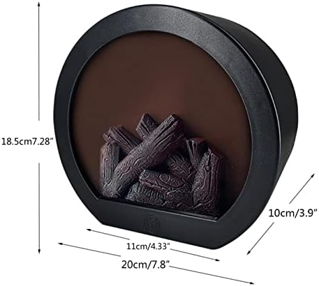 Fireplace Lantern - Decorative Lanterns for Indoors, Battery Operated & USB Operated Tabletop Fireplace Lantern with Hook, Portable Flameless LED Lantern for Home Decor, Bedroom, Outdoor Hang Decor