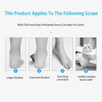 Drop Foot Brace Orthosis Ankle Brace, for Correction of Varus, Valgus, Foot Drop Fixation Walking Footstabilizer (Left, Right),Right,L