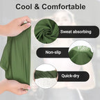 2 Pcs Neck Gaiter with Ear Loops Face Mask Elastic Balaclavas Non Slip Neck Covers Bandana Scarf Mask with Ear Loops Sun Protection Outdoors Cloth Face Masks for Women Men (Black, Green)
