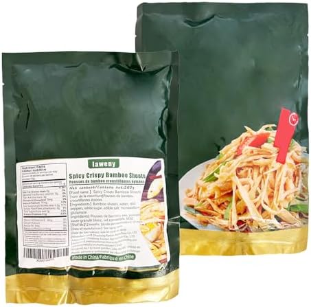 spicy crispy bamboo shoots, ready to eat tender bamboo shoot shreds 9.17oz/260g, spicy and casual snacks