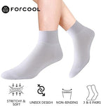 Forcool Non Binding Loose Top Seamless Ankle Low Cut Cotton Diabetic Socks for Men and Women, M/L/XL, 3/6 Pairs
