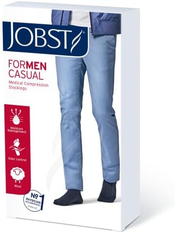 JOBST forMen Knee High 30-40 mmHg Ribbed Dress Compression Socks