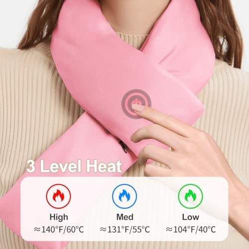 Heated Scarf for Women & Men - Rechargeable Electric Heating Scarf, 4000mAh Power Bank Included, Neck Warmer
