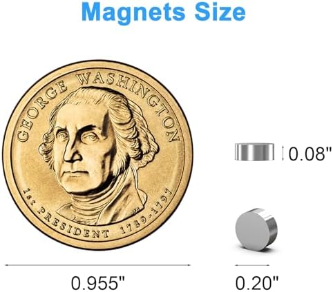 Magnets for Crafts, Caturledas 250 Pack 5x2mm Small Round Magnetic Rare Earth Neodymium Refrigerator Magnet for Home Kitchen Office School Crafts 3D Printing Industrial Scientific Purpose, Silver