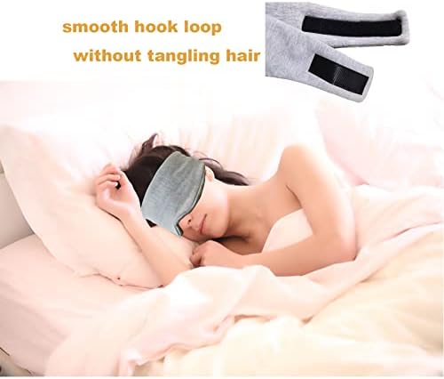 Fan Wu Cotton Sleep Mask for Side Sleepers – Soft, Lightweight & Breathable Blackout Eye Cover for Women & Men | Ideal for Travel, Hotel & Home Use | Grey