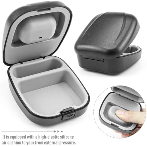 2 Pcs Hearing Aid Case, Waterproof Portable Storage Box, Hard Protective Box for Hearing Aid