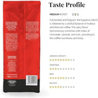 Caffe Vergnano Espresso Beans, Large 2.2lb Bag - Medium Roast Arabica Robusta Coffee Beans, Chocolate & Caramel Notes - Perfect for Expresso Machine, Moka Pot, French Press, Drip Coffee Maker