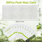 20PCS Post Wax Wipes - After Waxing Calming Oil Wipes Post Wax Care for Body Facial Waxing Remover Aftercare Product for Hair Removal After Wax Care Remove Residue Waxing Aftercare Supplies