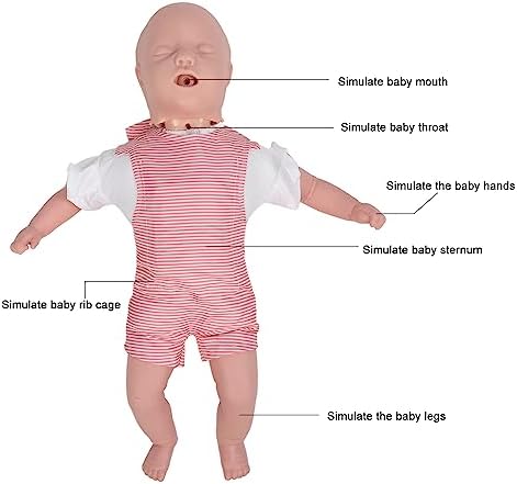 CPR Infant Manikin with Authentic Body Structure, Professional Simulation Training Doll for Lifesaving Skills