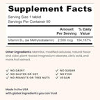 EZ Melts Dissolvable B12 2,500 mcg - Vitamin B12 for Energy & Immune Support - Non-GMO, Vegan & Gluten-Free - Red Cherry - 90 Sublingual Tablets (90 Servings)