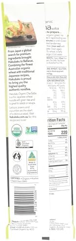 Hakubaku, Noodles Cha Soba Organic, 7 Ounce