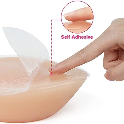 Vollence Self Adhesive Triangle Silicone Breast Forms Fake Boobs Mastectomy Prosthesis Crossdresser Transgender