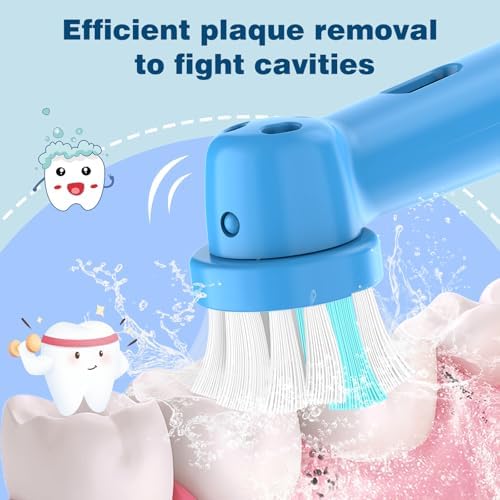 Kids Replacement Heads Compatible with Braun Oral B Kid Electric Toothbrush, Ultra Soft Bristles Replacement Toothbrush Heads,Toothbrush Heads are for Kids, 8 pcs