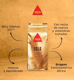 Delta Cafés Gold Whole Bean Coffee 1kg/35.2 oz – Arabica Blend, Intensity 12, Naturally Roasted Espresso Beans with Cereal & Popcorn Notes