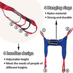 Rehabilitation Auxiliary Spreader Patients,Lift Sling Transfer Belt, Handicap Lift Commode Sling, Transfer Belt with Four Point Support, for Bed Positioning and Lifting,M