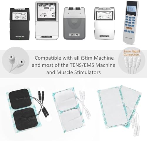 iSTIM Super Soft 2"x2" TENS Unit Electrodes for TENS Massage EMS - 100% Japanese Gel (2"x2"-16 Pieces)