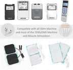 iStim Super Soft 2"x2" TENS Unit Electrodes for TENS Massage EMS Unit/Muscle Stimulator - 100% Japanese Gel - 16 Pieces Reusable Electrode Pads (2"x2"- 16 Pieces - Black)