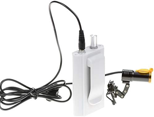5W Adjustable Waist Hanging LED Head Light Oral Surgical LED Clip On HeadLamp for All Surgical Medical Binocular Loupes DY-007 (Silver)
