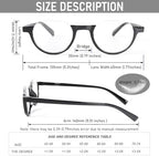 DXYXYO 3 Pack Half Moon Reading Glasses for Women, Stylish Blue Light Blocking Computer Readers with Spring Hinge