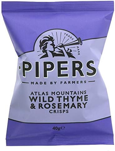 Pipers Crisps Wild Thyme & Rosemary 40g (Pack of 24)